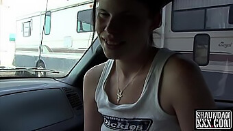 Cumshot In Truck: A Hot Amateur Blowjob With A Big Dick