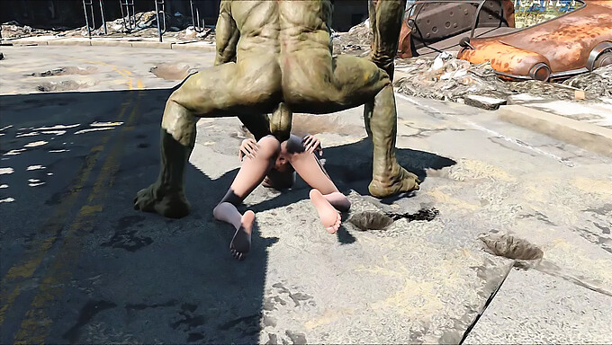 Hentai-Tecknad Film Av Fallout 4 Elie Supermutanter Bakhåll